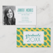 写真の卒業|のパイナップルパターン コーリングカード (正面/裏面)