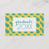 写真の卒業|のパイナップルパターン コーリングカード (裏面)