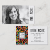 写真の卒業|のファンキーなパターン コーリングカード (正面/裏面)