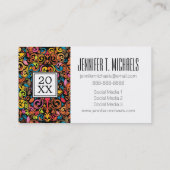 写真の卒業|のファンキーなパターン コーリングカード (裏面)