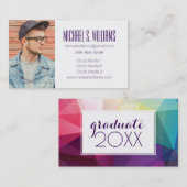 写真の卒業|のモダンなデザイン コーリングカード (正面/裏面)