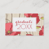 写真の卒業|のレトロのケシパターン コーリングカード (裏面)