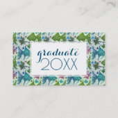 写真の卒業|のヴィンテージの魚パターン コーリングカード (裏面)