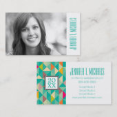 写真の卒業|の三角形パターン コーリングカード (正面/裏面)