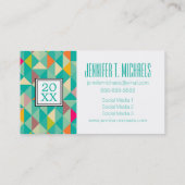 写真の卒業|の三角形パターン コーリングカード (裏面)