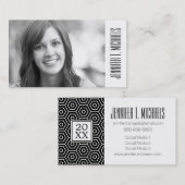 写真の卒業|の六角形パターン コーリングカード (正面/裏面)