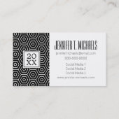 写真の卒業|の六角形パターン コーリングカード (裏面)