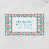 写真の卒業|の多彩な民族パターン コーリングカード (裏面)