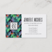 写真の卒業|の水彩画の極楽鳥 コーリングカード (裏面)