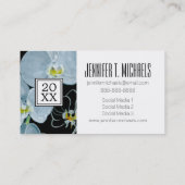 写真の卒業|の水彩画の白の蘭 コーリングカード (裏面)