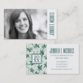 写真の卒業|の熱帯キツネの尾のやし コーリングカード (正面/裏面)