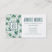 写真の卒業|の熱帯キツネの尾のやし コーリングカード (裏面)