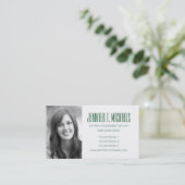 写真の卒業|の緑のシュロの葉 コーリングカード (スタンド正面)