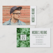 写真の卒業|の緑の大理石 コーリングカード (正面/裏面)