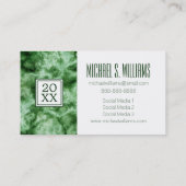 写真の卒業|の緑の大理石 コーリングカード (裏面)