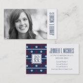 写真の卒業|の赤く白くおよび青の海 コーリングカード (正面/裏面)