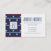 写真の卒業|の赤く白くおよび青の海 コーリングカード (裏面)