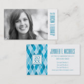 写真の卒業|の道化師の冬パターン コーリングカード (正面/裏面)