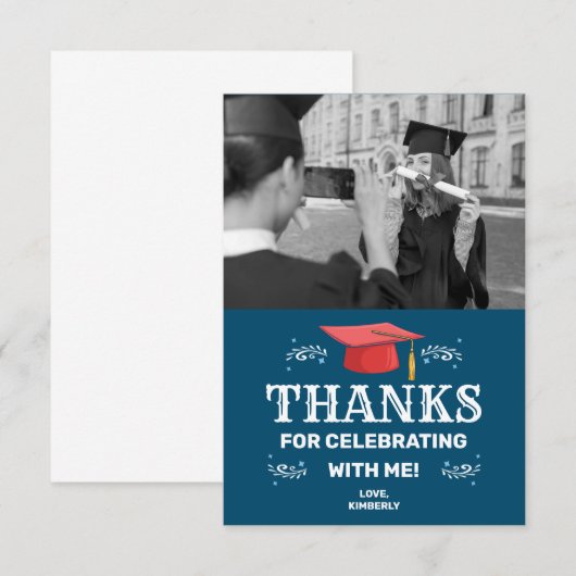 写真の卒業 サンキューカード (正面/裏面)