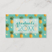 写真の卒業 |明るいパイナップル コーリングカード (裏面)