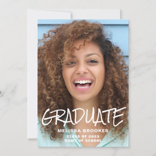 写真の卒業 案内状 (正面)