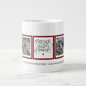 写真の友人たちが縁の色を変えるファンタスティック ジャンボコーヒーマグカップ (正面)