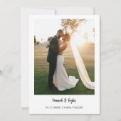 写真の取り消し案内カード セーブザデート (正面)