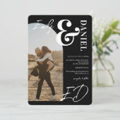 写真の名はっきりした前はアーチ黒結婚の 招待状 (スタンド正面)