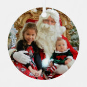 写真の名前の年齢のパーソナライズされた贈り物 メタルオーナメント (正面)