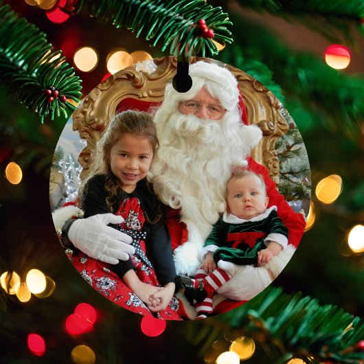 写真の名前の年齢のパーソナライズされた贈り物 メタルオーナメント