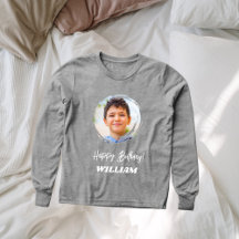 写真の名前の誕生日ボーイグレー