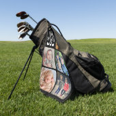 写真の名前をアップロードモノグラムの ゴルフタオル (グリーン)