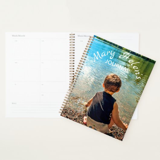 写真の名前を追加するジャーナルノートブック プランナー手帳 (ディスプレー)