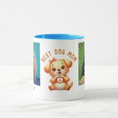 写真の名前を追加メッセージカスタマイズドッグテーマ マグカップ (中央)