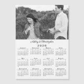 写真の名前パーソナライズされた2026カレンダー磁石 (正面)