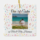 写真の名前 | 新婚の記念すべき最初の復活祭 セラミックオーナメント (正面)