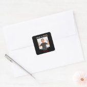 写真の名前 日付 誕生日パーティー 保存日付 スクエアシール (封筒)