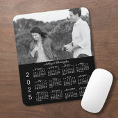 写真の名前(黒パーソナライズされたい2025カレンダー) マウスパッド