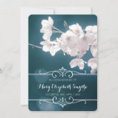 写真の告別式の挨りだらけのピンクの桜 招待状 (正面)