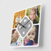 写真の四角い壁の時計をアップロード スクエア壁時計 (傾斜)