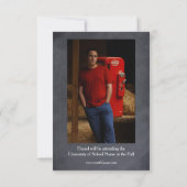 写真の垂直- 3x5卒業の発表 招待状 (裏面)