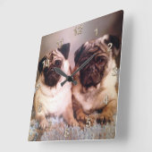 写真の壁掛け時計と説明書 スクエア壁時計 (傾斜)