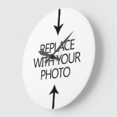 写真の壁掛け時計を作る ラージ壁時計 (傾斜)