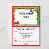 写真の変更をすべて追加文字クリスマスパーティー 招待状 (正面)