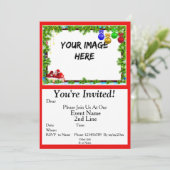 写真の変更をすべて追加文字クリスマスパーティー 招待状 (スタンド正面)