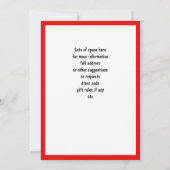 写真の変更をすべて追加文字クリスマスパーティー 招待状 (裏面)