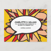 写真の変更日付の延期されたモダンおもしろい 案内ポストカード (裏面)