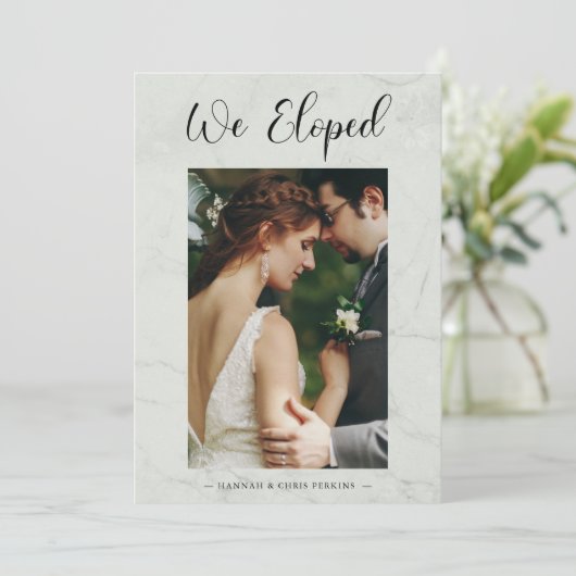 写真の大理石の結婚効果をエレガント創り出した 招待状 (スタンド正面)