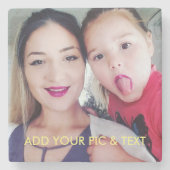 写真の大理石を追加 ストーンコースター (正面)