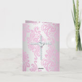 写真の女の子の聖餐ありがとう サンキューカード (裏面)